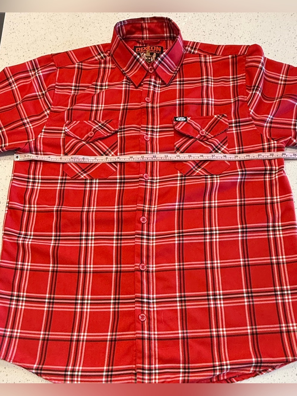 DIXXON Red Plaid Button-Up Dress